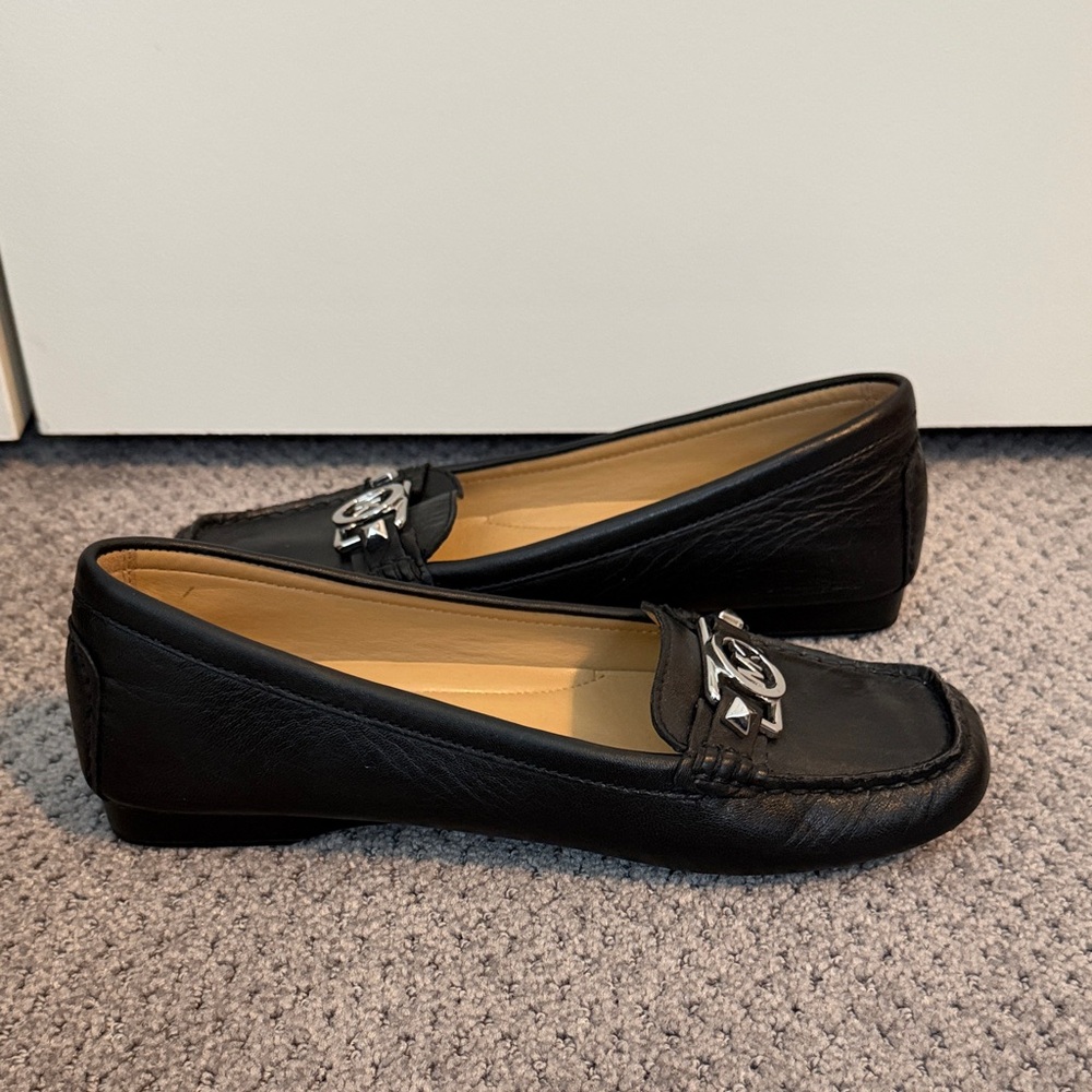 MICHAEL Michael Kors Black Leather Flats